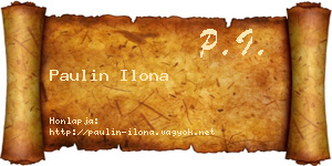 Paulin Ilona névjegykártya