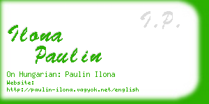 ilona paulin business card